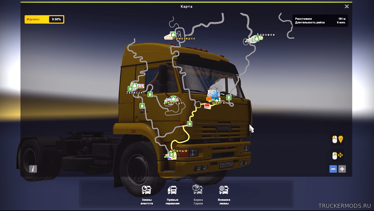 Карта из игры Дальнобойщики 2 для ETS2